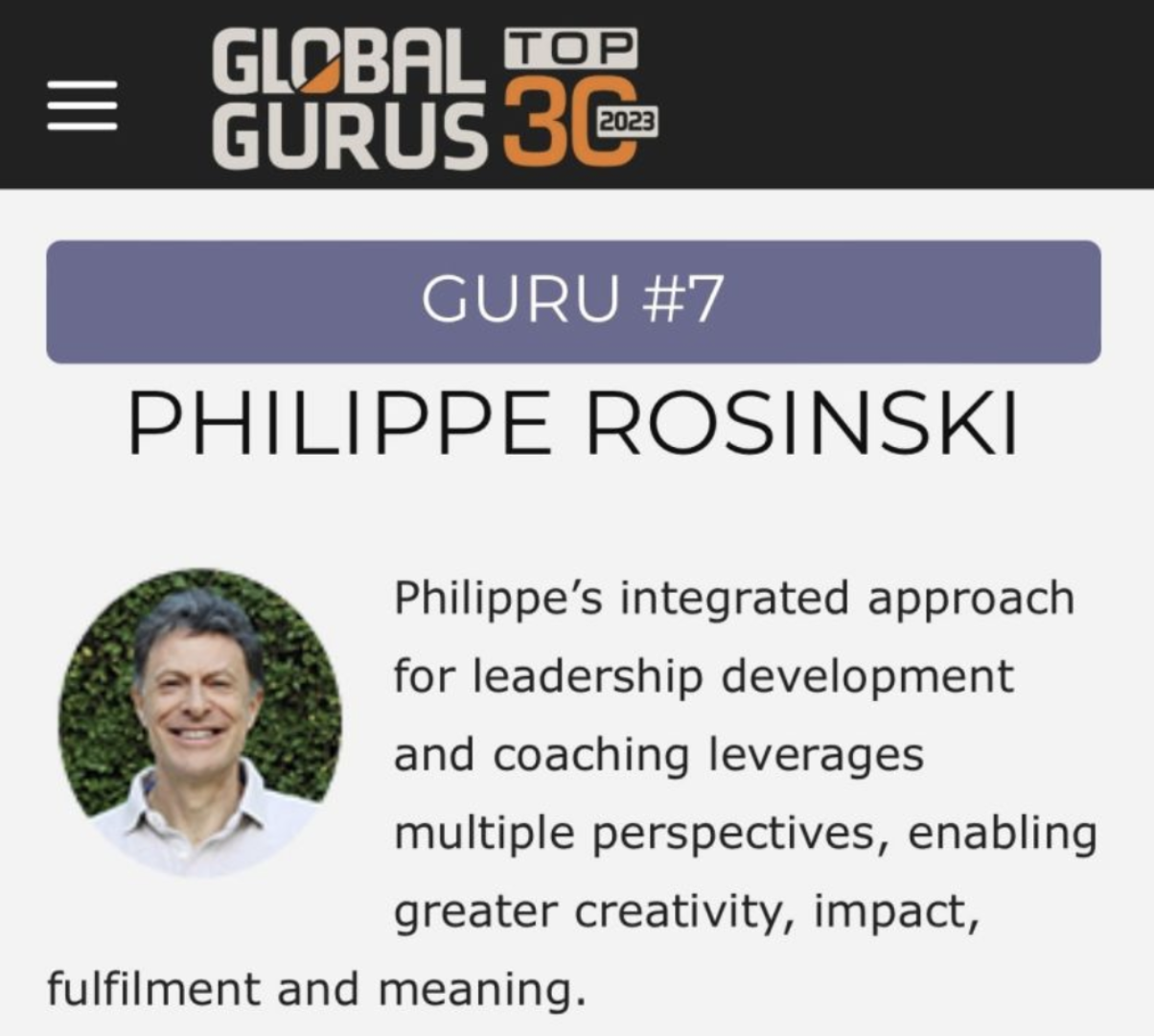 Philippe Rosinski, Global Guru, coaching interculturel